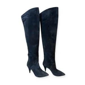Saint Laurent Thigh High Cat Suede Leather Boots 36 (6)