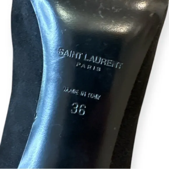 Saint Laurent Thigh High Cat Suede Leather Boots 36 (6)