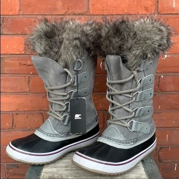 SALE❤️ SOREL Joan of Arctic Waterproof Fur Tall Lace Up Winter Rain Snow Boots