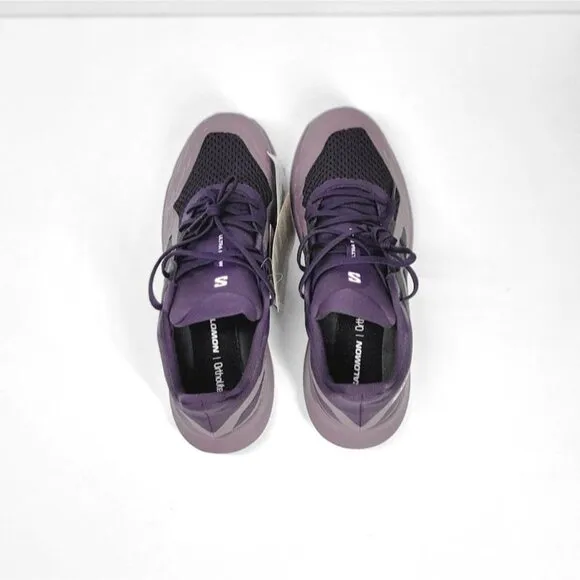 Salomon Womens trail Running Shoes Size 7.5  Purple &amp; Black Breathable Mesh NEW
