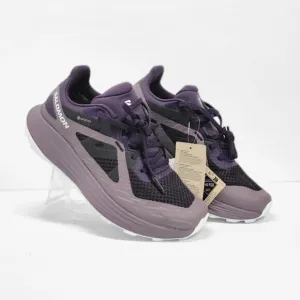 Salomon Womens trail Running Shoes Size 7.5  Purple &amp; Black Breathable Mesh NEW
