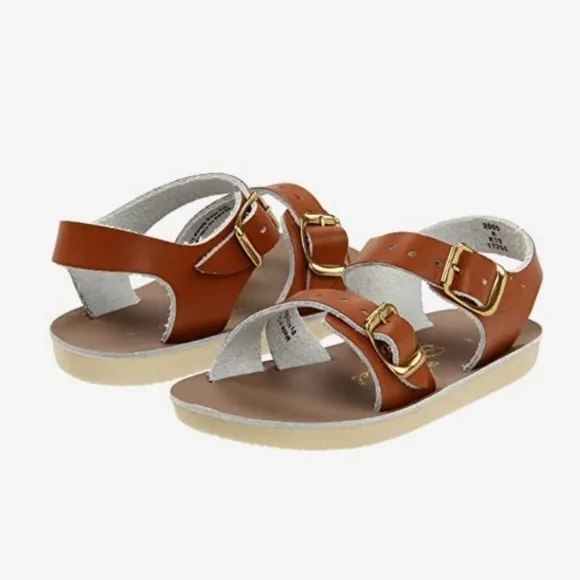 Saltwater hoy brown sandals 5 toddler