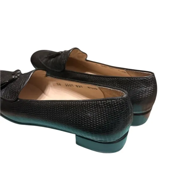 Salvatore Ferragamo Black Leather Men's Loafers