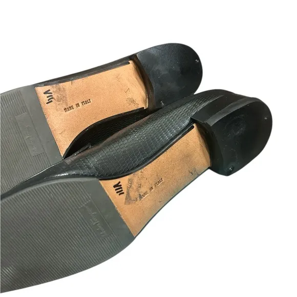Salvatore Ferragamo Black Leather Men's Loafers