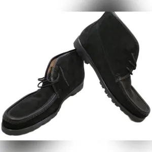 Salvatore Ferragamo Sport Black Boots Italy Sz 10 1/2 AA Suede