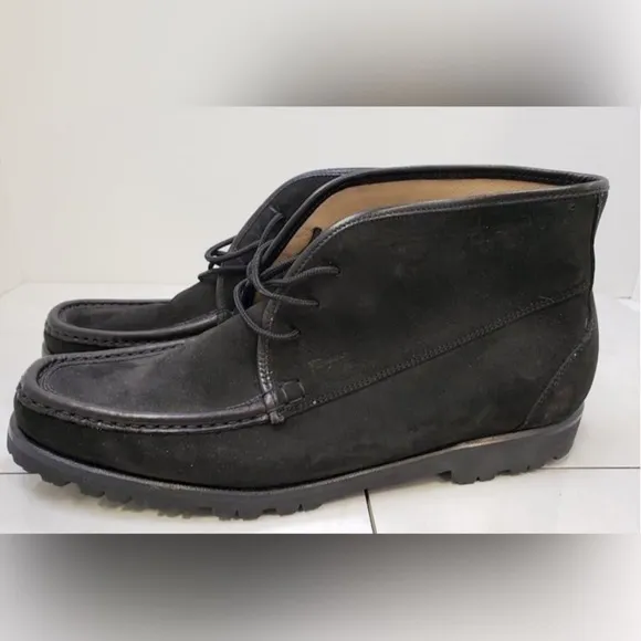 Salvatore Ferragamo Sport Black Boots Italy Sz 10 1/2 AA Suede