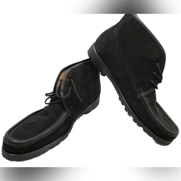 Salvatore Ferragamo Sport Black Boots Italy Sz 10 1/2 AA Suede