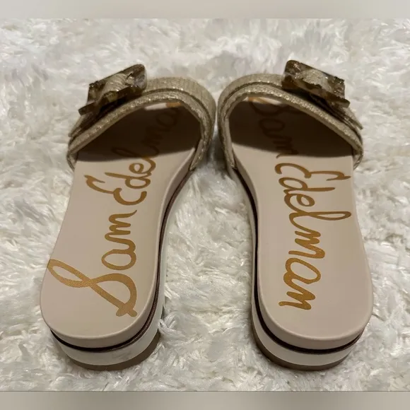 Sam Edelman Ariane Platform Women's Tan Slide Sandals Sz. 8.5