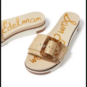 Sam Edelman Ariane Platform Women's Tan Slide Sandals Sz. 8.5