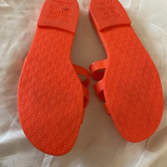 Sam Edelman Bay Jelly Slide On Sandals Orange Women’s Size 8.5 Beach Pool Cruise