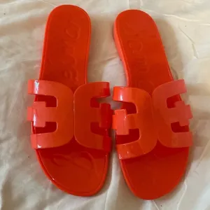 Sam Edelman Bay Jelly Slide On Sandals Orange Women’s Size 8.5 Beach Pool Cruise