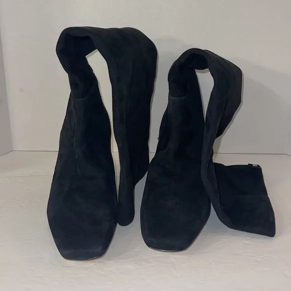 Sam Edelman Black Lillia Real Suede Knee-High Boots 8