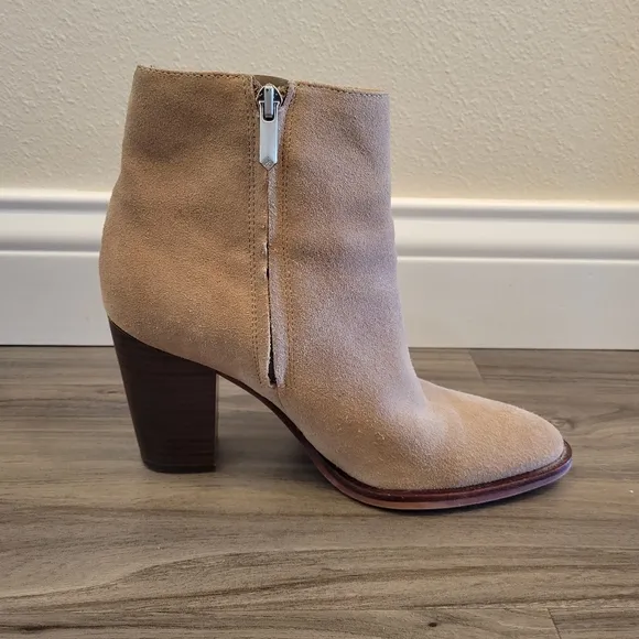 Sam Edelman Blake Suede Ankle Boots Oatmeal 6.5