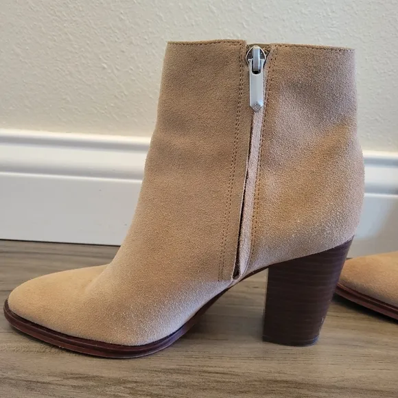 Sam Edelman Blake Suede Ankle Boots Oatmeal 6.5