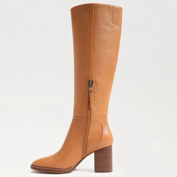 Sam Edelman Elsy Caramel‎ Leather Block Heel Boot Womens NWOB size 5.5
