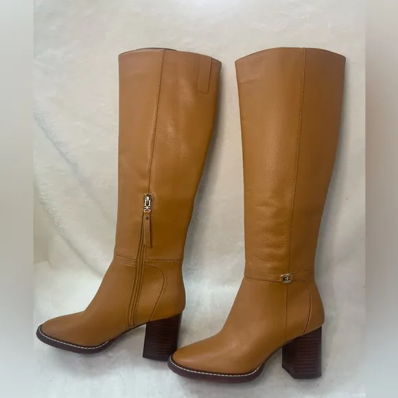 Sam Edelman Elsy Caramel‎ Leather Block Heel Boot Womens NWOB size 5.5
