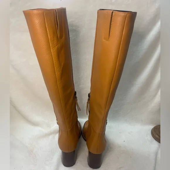 Sam Edelman Elsy Caramel‎ Leather Block Heel Boot Womens NWOB size 5.5