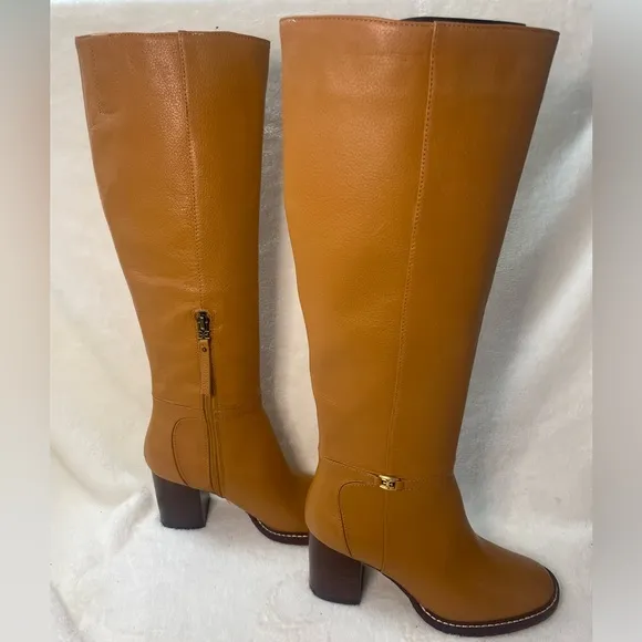 Sam Edelman Elsy Caramel‎ Leather Block Heel Boot Womens NWOB size 5.5