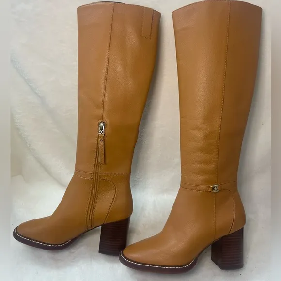 Sam Edelman Elsy Caramel‎ Leather Block Heel Boot Womens NWOB size 5.5