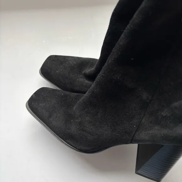 Sam Edelman IVETTE ANKLE BOOTIE Suede Black Sz 6