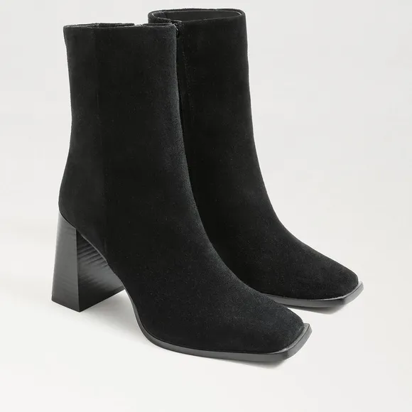 Sam Edelman IVETTE ANKLE BOOTIE Suede Black Sz 6