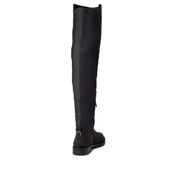 Sam Edelman Narisa Moonlight Grey Suede Rounded Toe Over The Knee Boots