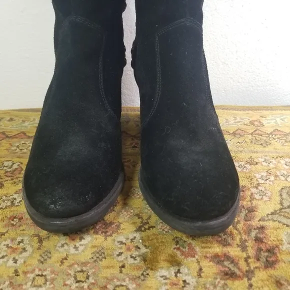 Sam Edelman Nelle black suede embellished studded boots