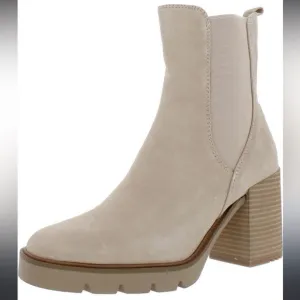 Sam Edelman Rollins Suede Boots With Side Stretch in Sesame Tan Sz 9 NWOB