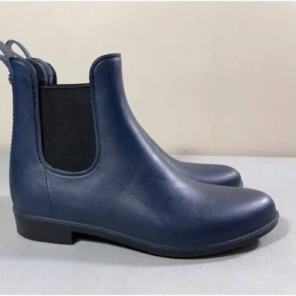 SAM EDELMAN TINSLEY NAVY BLUE MATTE WATERPROOF RAIN BOOTS NIB SZ 10
