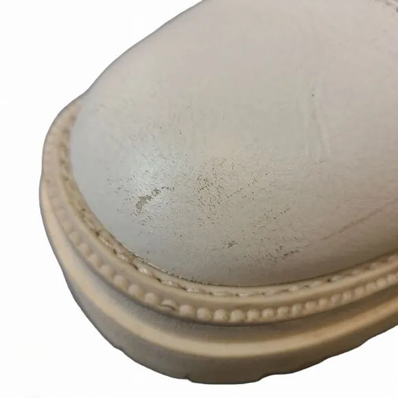 Sam Edelman Wellington Ivory Chelsea Slip On Round Toe Boots 8.5M