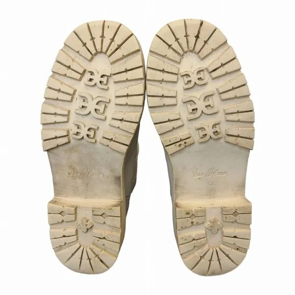 Sam Edelman Wellington Ivory Chelsea Slip On Round Toe Boots 8.5M