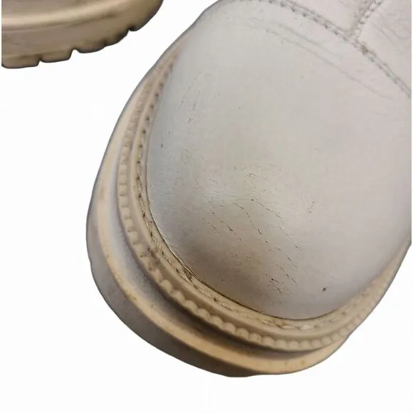 Sam Edelman Wellington Ivory Chelsea Slip On Round Toe Boots 8.5M