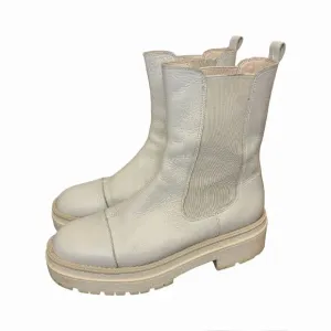 Sam Edelman Wellington Ivory Chelsea Slip On Round Toe Boots 8.5M
