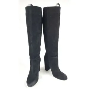 Sam Edelman Caprice Black Suede Heeled Boots