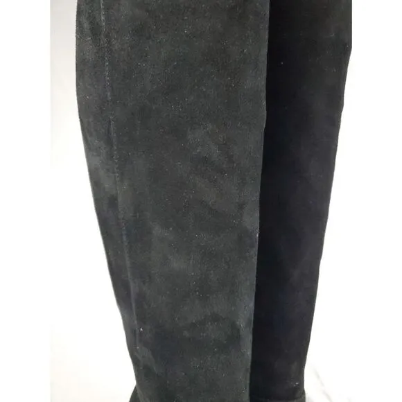 Sam Edelman Caprice Black Suede Heeled Boots