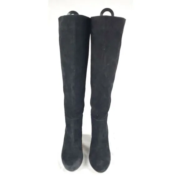 Sam Edelman Caprice Black Suede Heeled Boots