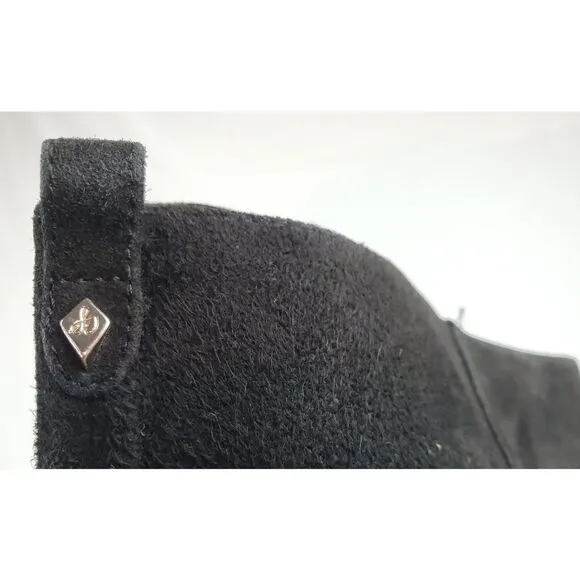 Sam Edelman Caprice Black Suede Heeled Boots