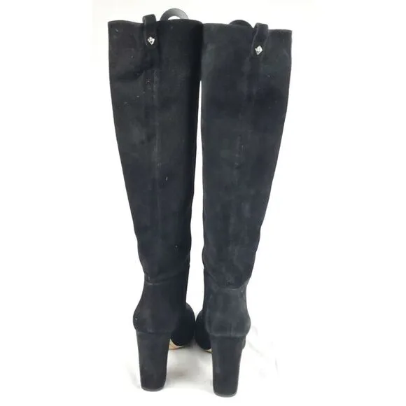 Sam Edelman Caprice Black Suede Heeled Boots