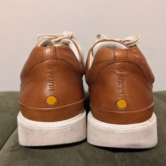 SAMUEL HUBBARD FAST Tan leather walking shoes Size 7.5 Wide