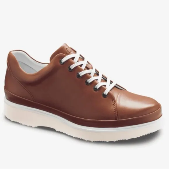 SAMUEL HUBBARD FAST Tan leather walking shoes Size 7.5 Wide