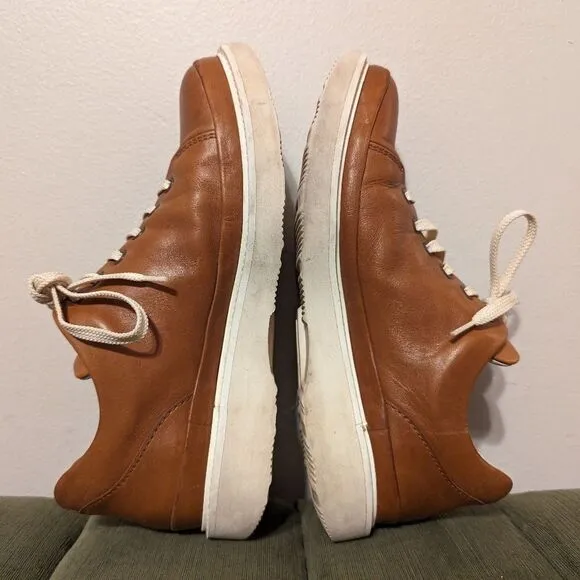 SAMUEL HUBBARD FAST Tan leather walking shoes Size 7.5 Wide