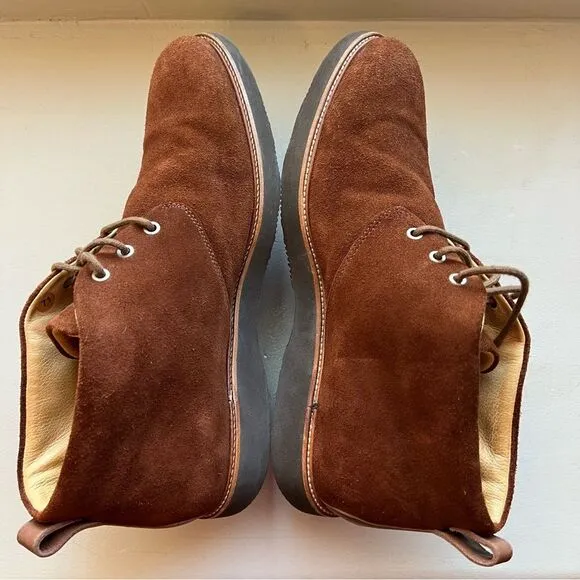 Samuel Hubbard Mahogany Brown Suede Re-Boot Chukka Lace Up Boots Men’s Size 13