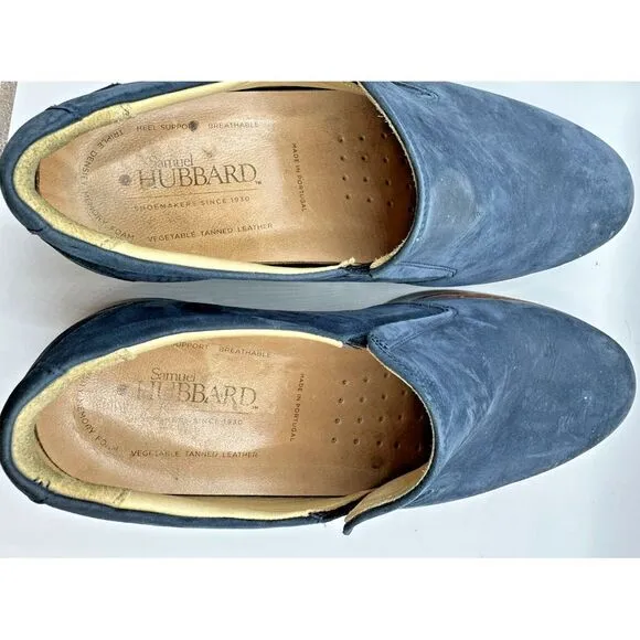 Samuel Hubbard Men's 9 &quot;Rafael&quot; Hybrid Slip-On Munich Navy Traveler  Vibram Sole