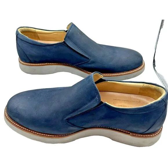 Samuel Hubbard Men's 9 &quot;Rafael&quot; Hybrid Slip-On Munich Navy Traveler  Vibram Sole