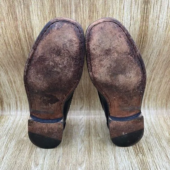 San Remo Genuine Ostrich Penny Loafers Men's Size 9.5 M Black‎ Shoes Casual