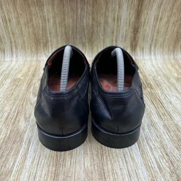 San Remo Genuine Ostrich Penny Loafers Men's Size 9.5 M Black‎ Shoes Casual