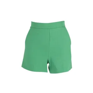 Sandro Paris High Waist Shorts in Turquoise Cotton