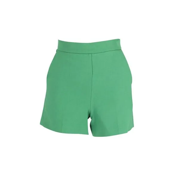 Sandro Paris High Waist Shorts in Turquoise Cotton