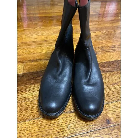 Santana Canada Black Leather Boots Rugged Waterproof Lug Sole Sleek Edgy Grunge