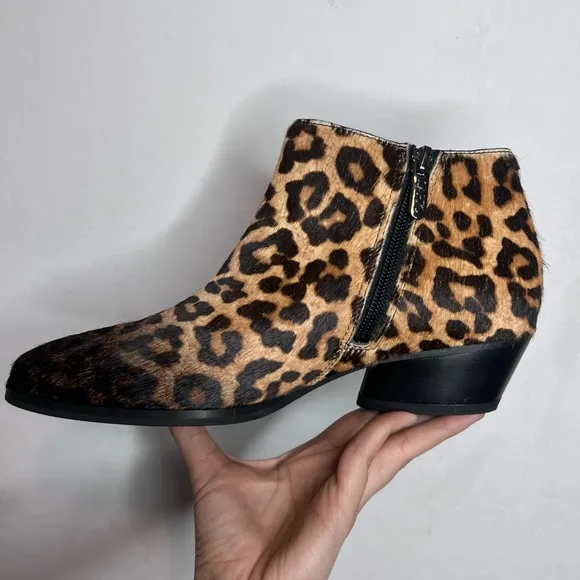 SARTO by Franco Sarto ‘Shellson2’ Leopard Ankle Boots. Size 6.5